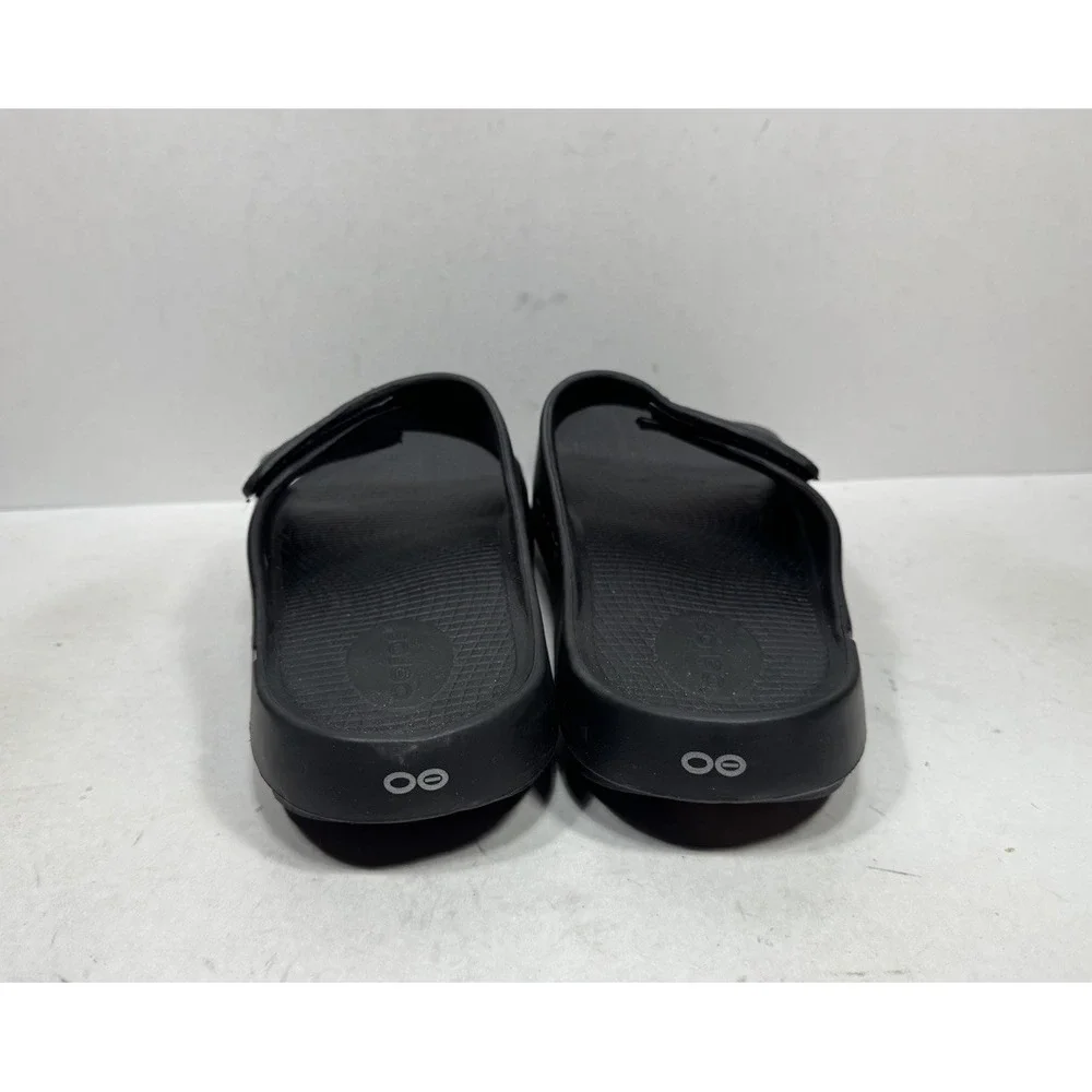 OOFOS OOahh Sport Flex Sandal Black Matte Men's Size 16 Slides